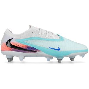 Nike Phantom 6 Low Elite IJzeren-Nop Voetbalschoenen (SG) Pro Player Zilver Turquoise Oranje Blauw