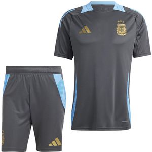 adidas Argentinië Trainingsset 2024-2026 Donkergrijs Lichtblauw Goud