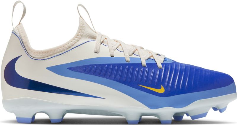 Nike - Phantom 6 Low Academy - Voetbalschoenen - Wit Blauw Geel - Kids