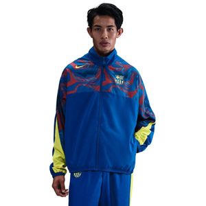 Nike FC Barcelona Woven Trainingsjack 2025-2026 Donkerblauw Geel Rood