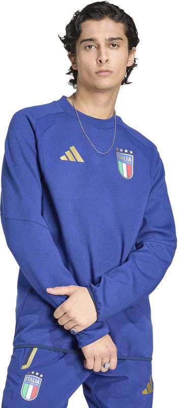 adidas Italië Tiro Travel Crew Sweater 2026-2028 Blauw