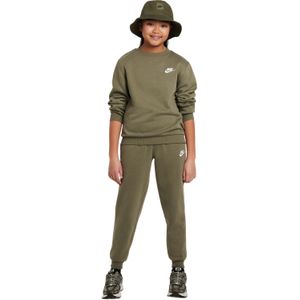 Nike Sportswear Club Fleece Crew Trainingspak Kids Olijfgroen Wit