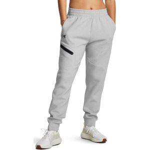 Under Armour Unstoppable Fleece Joggingbroek Dames Grijs Zwart