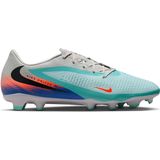 Nike Phantom 6 Low Academy Gras / Kunstgras Voetbalschoenen (MG) Zilver Turquoise Oranje Blauw Zwart