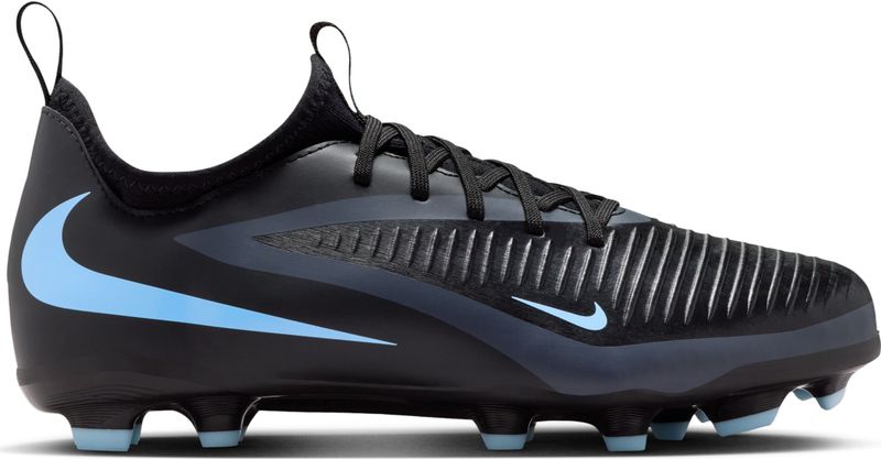 Nike - Phantom 6 Low Academy - Voetbalschoenen - Zwart Lichtblauw - Kids