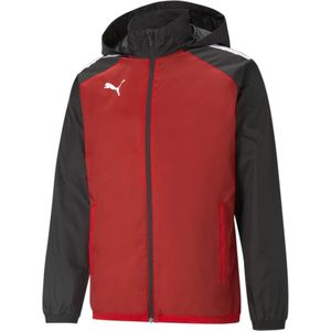 PUMA teamLIGA All Weather Jacket Rood Zwart