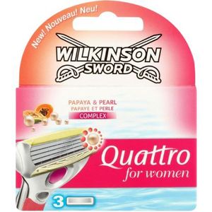Wilkinson Sword Quattro Women Papaya & Perzik Scheermesjes - 3 stuks