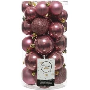 Decoris Onbreekbaar Kerstballen Pink - 30 stuks