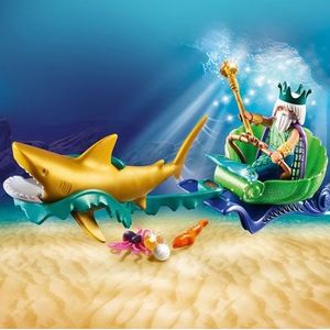 PLAYMOBIL Magic Koning der zeeën met haaienkoets - 70097