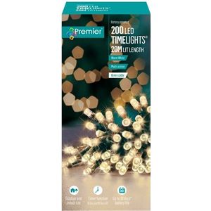 Premier 200 LED Batterijgevoede Licht Ketting - 20 Meter