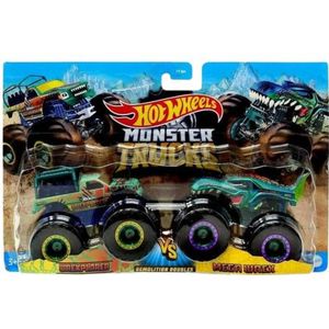 Hot Wheels Monster Truck Demolition Doubles 1:64 Wrexplorer vs. Mega Wrex