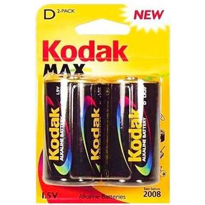 Kodak Max Alkaline D/LR20 Batterijen - 2 STUKS