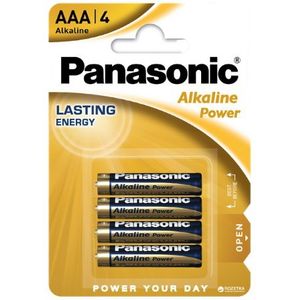 Panasonic Alkaline 4xAAA Batterijen