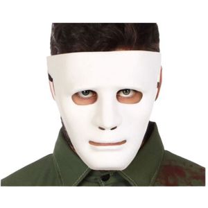 Atosa Wit Halloween Masker - Volwassenen