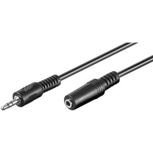 Goobay 3,5mm Jack stereo audio verlengkabel - zwart - 1,5 meter