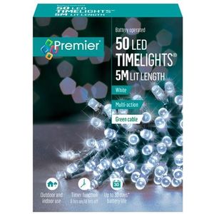 Premier 50 LED Batterijgevoede Licht Ketting - 5 Meter
