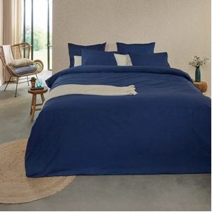 Dekbedovertrek iSeng Uni Blauw Percal-240 x 200 / 220 cm | Lits-Jumeaux