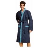 Esprit - Men Double Stripe - Badjas - Navy Blue - 100% Katoen