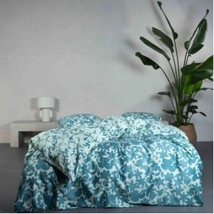 Dekbedovertrek Essenza Sora Smoke Blue Satijn-240 x 200 / 220 cm | Lits-Jumeaux