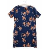 T-shirt Dress SNURK Women Octopus Blue-L