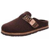 Rohde - MERAN - Pantoffels - Donkerbruin - Klittenbandsluiting - Plateau