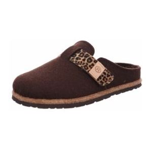 Rohde - MERAN - Pantoffels - Donkerbruin - Klittenbandsluiting - Plateau