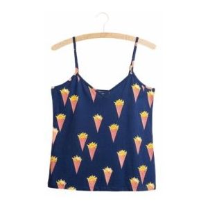 SNURK - Fries - Strap Top - Navy - Biologisch Katoen