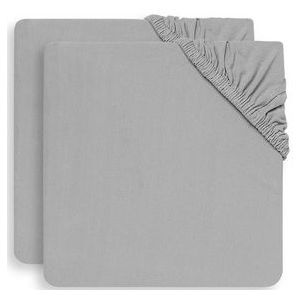 Hoeslaken Jollein Jersey Soft Grey (2Pack)-40 x 80/90 cm