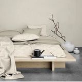 Satin d'or - Japandi Dekbedovertrek - Sand - Satijn - 2-Persoons