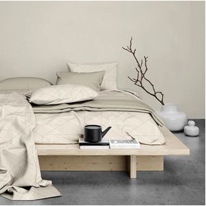 Satin d'or - Japandi Dekbedovertrek - Sand - Satijn - 2-Persoons