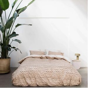 Snurk - Twirre Sand - Dekbedovertrek - 140 x 200 / 220 cm - 100% Katoen-Percal