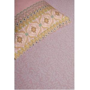 Hoeslaken Pip Studio Pip Leafy Pink (Katoen)-Lits-Jumeaux XL (180 x 200/210/220 cm)