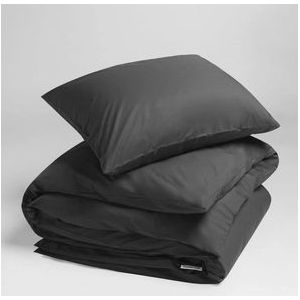 Dekbedovertrek Yumeko Bio Dark Grey Percal-200 x 200 / 220 cm | 2-Persoons