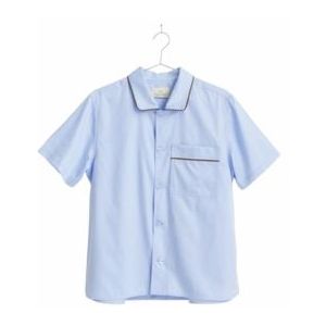 HAY - Outline Pyjama S/S Shirt - Soft Blue - Pyjamashirt