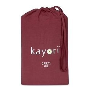 Topper Hoeslaken Kayori Saiko Rood (Jersey)-140 x 220 cm