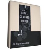 Royal Jersey Comfort Premium 95% Macokatoen / 5% Lycra Hoeslaken - Tweepersoons (140/150/160x200/210/220 cm) - Zand