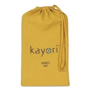 Topper Hoeslaken Kayori Saiko Okergeel (Jersey)-140 x 220 cm