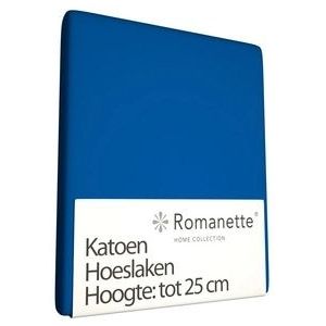 Luxe Verkoelend Hoeslaken - Kobalt - 180x200 cm - Katoen - Romanette