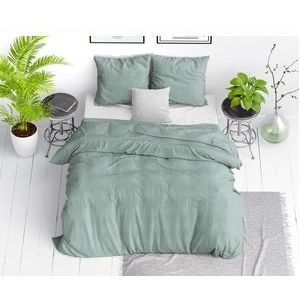 Dreamhouse - Dekbedovertrekset - Groen - Stone Washed Satijn - Incl. Kussensloop