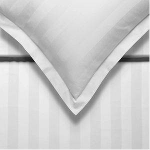 Dekbedovertrek Vandyck Purity 86 Stripe White Satijn-240 x 200 / 220 cm | Lits-Jumeaux