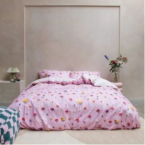 SNURK Bloom Pink Percal Dekbedovertrek-200 x 200 / 220 cm | 2-Persoons