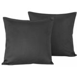 De Witte Lietaer - Olivia - Sierkussenhoes - Ebony - 40 x 40 cm - Set van 2