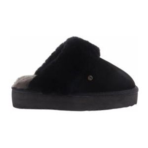 Pantoffel Warmbat Women Flurry Suede Plateau Black Black-Schoenmaat 40