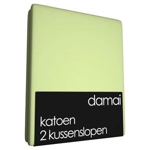 Kussenslopen Damai Lime (Katoen) (set van 2)-40 x 60 cm