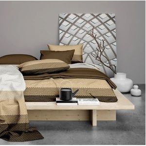 Dekbedovertrek Satin d'or Ibisco Beige Bruin Satijn-140 x 200 / 220 cm | 1-Persoons