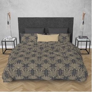 Satin d'or - Palmyra - Dekbedovertrek - Antraciet - Satijn - 1-Persoons