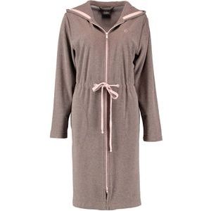 Badjas Cawö Women 821 Capuchon & Rits Beige-XL