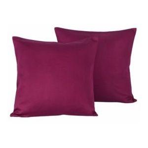 De Witte Lietaer Sierkussensloop Set Olivia Beet Red - 40 x 40 cm - Satijn Katoen