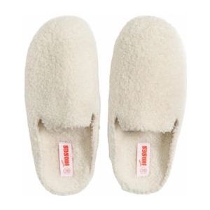 Freedom Moses - Kush - Pantoffel - Wit - Fleece van Gerecycled Polyester, Rubberen Zool