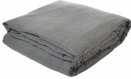 Libeco - Madison Dekbedovertrek - Donkergrijs - Linnen - 140 x 220 cm
